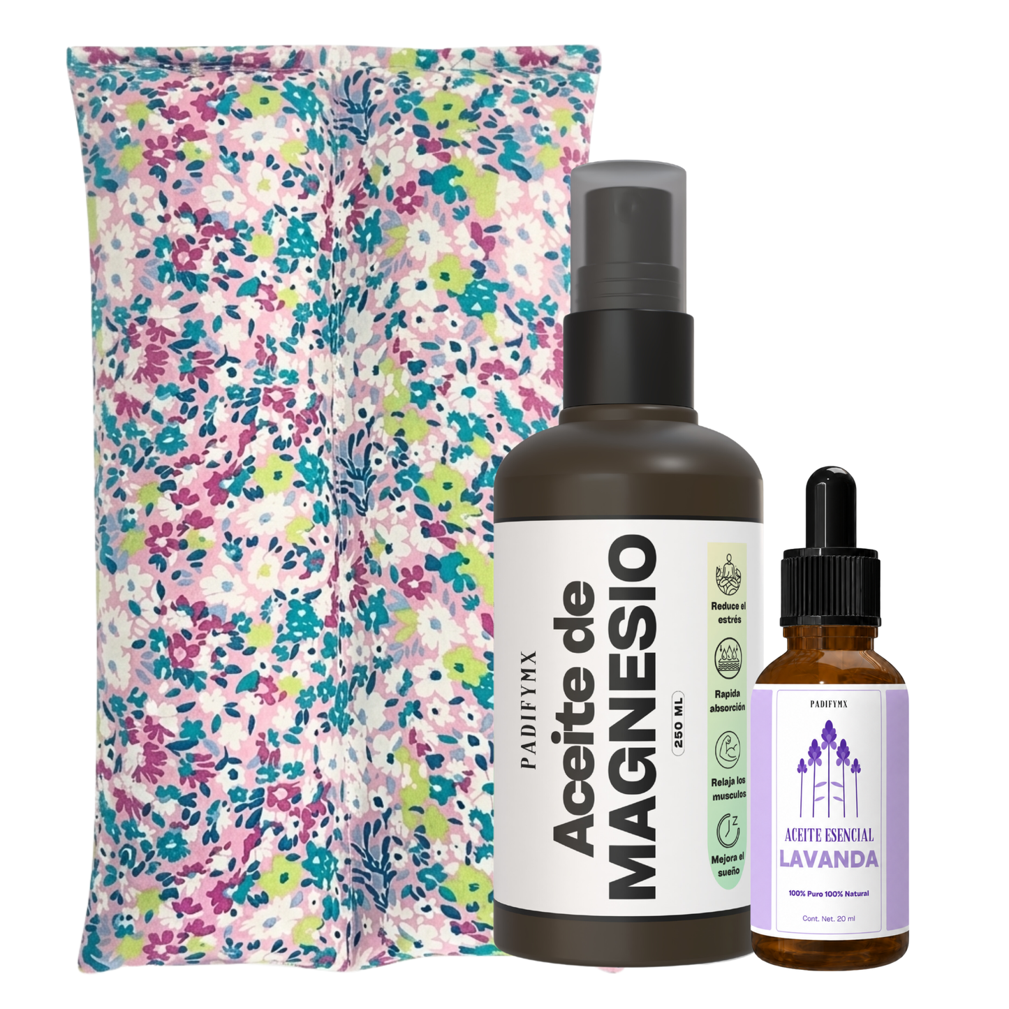 Kit Ritual Completo de Bienestar — Compresa Térmica + Aceite de Magnesio + Aceite Esencial de Lavanda