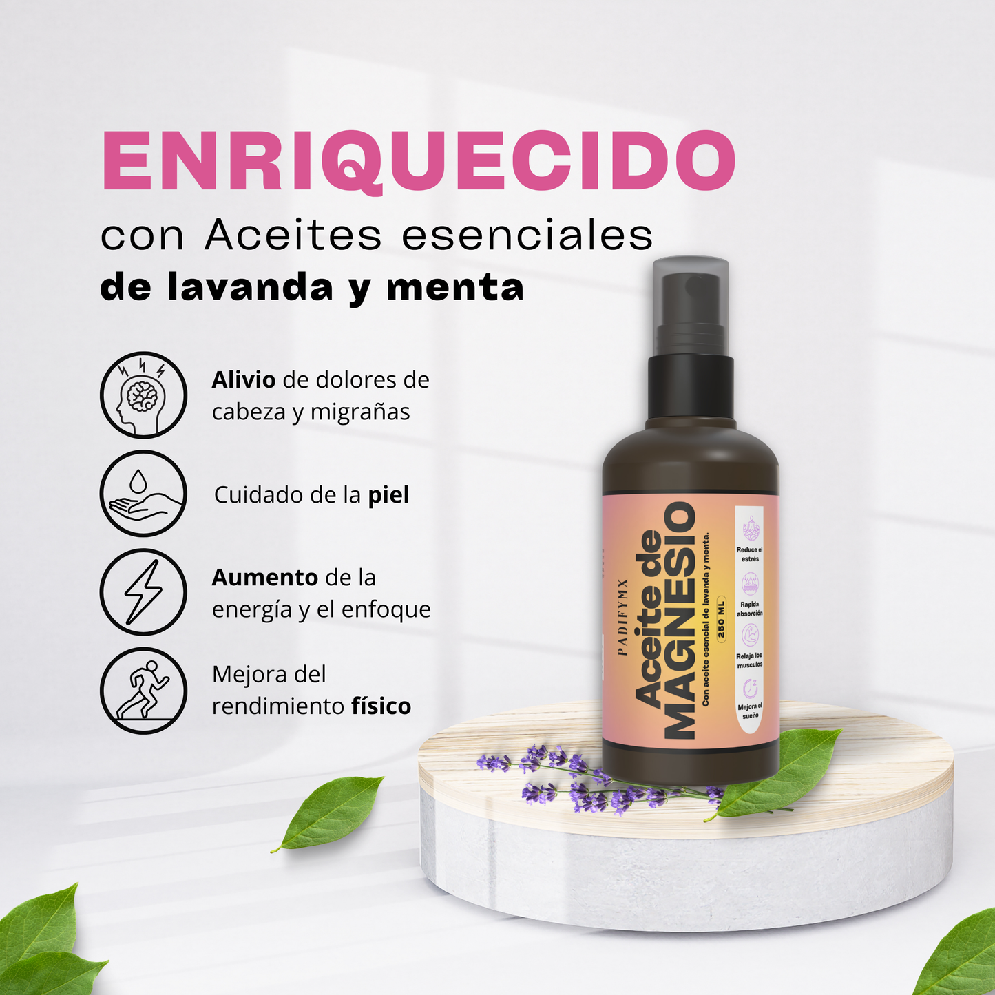 Aceite de Magnesio con Lavanda y Menta