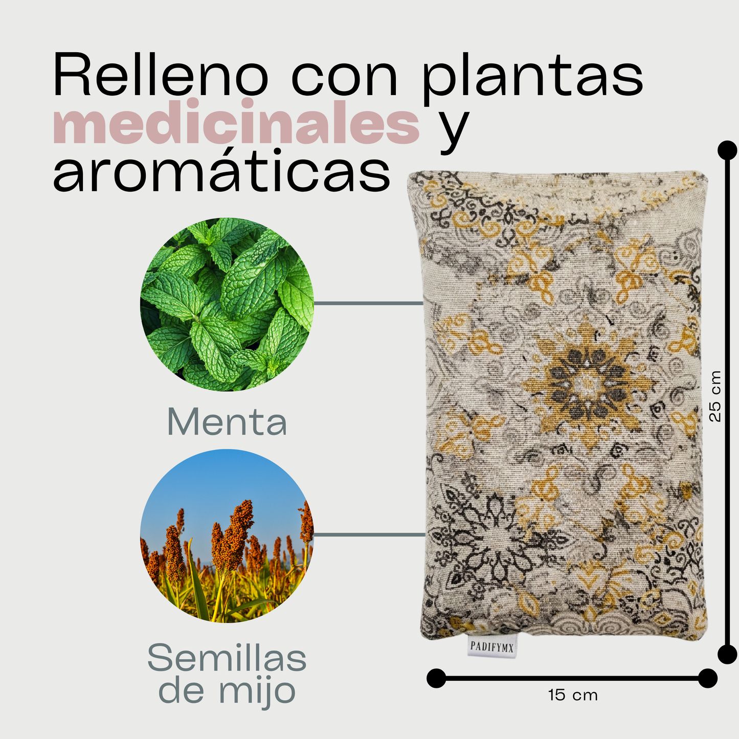 Cojin Semillas para Microondas - Cafe/Gargoleado
