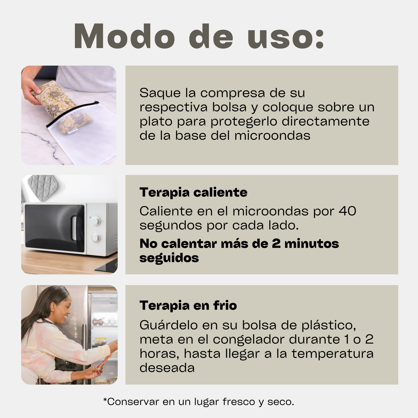 Cojin Semillas para Microondas - Cafe/Gargoleado