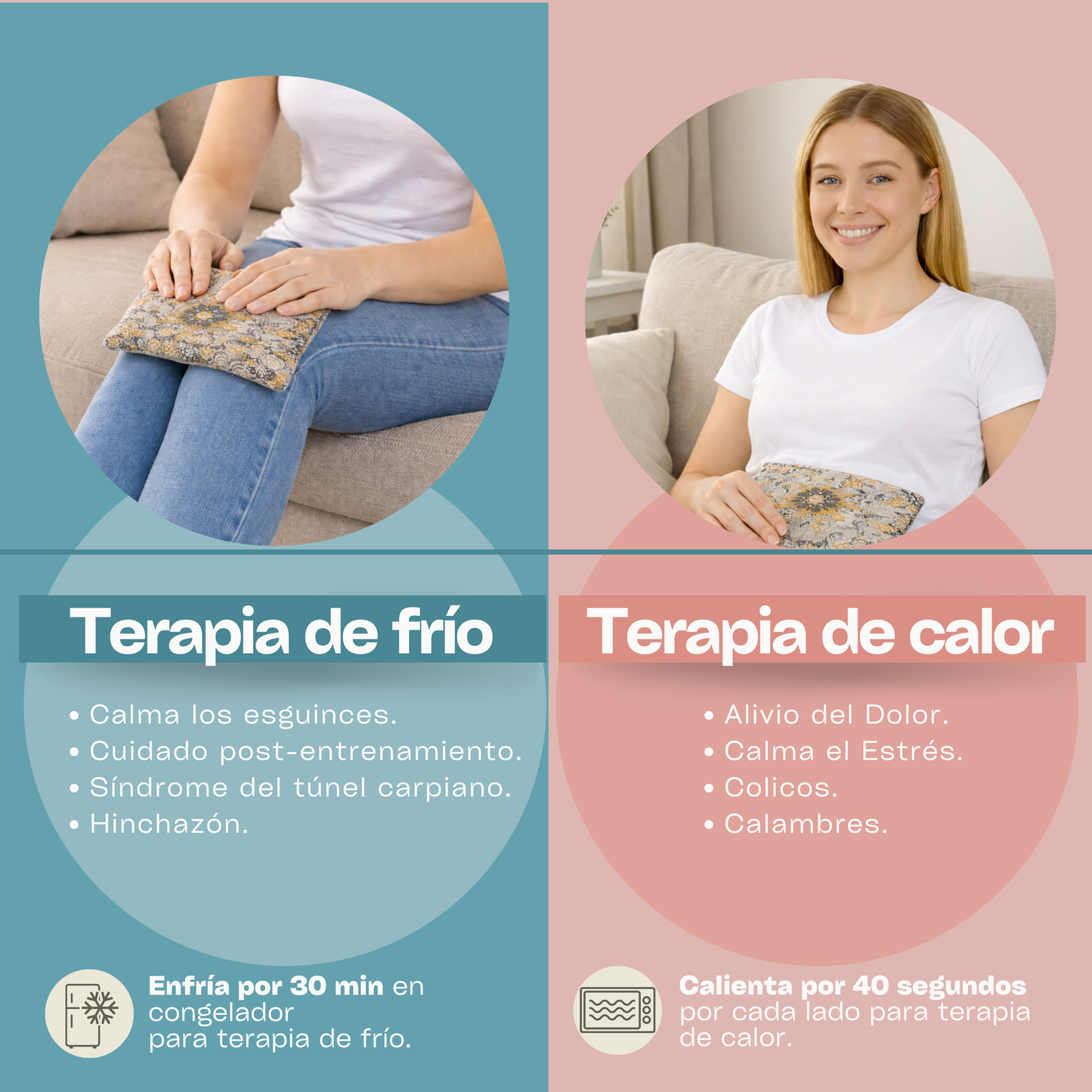 Cojin Semillas para Microondas - Cafe/Gargoleado
