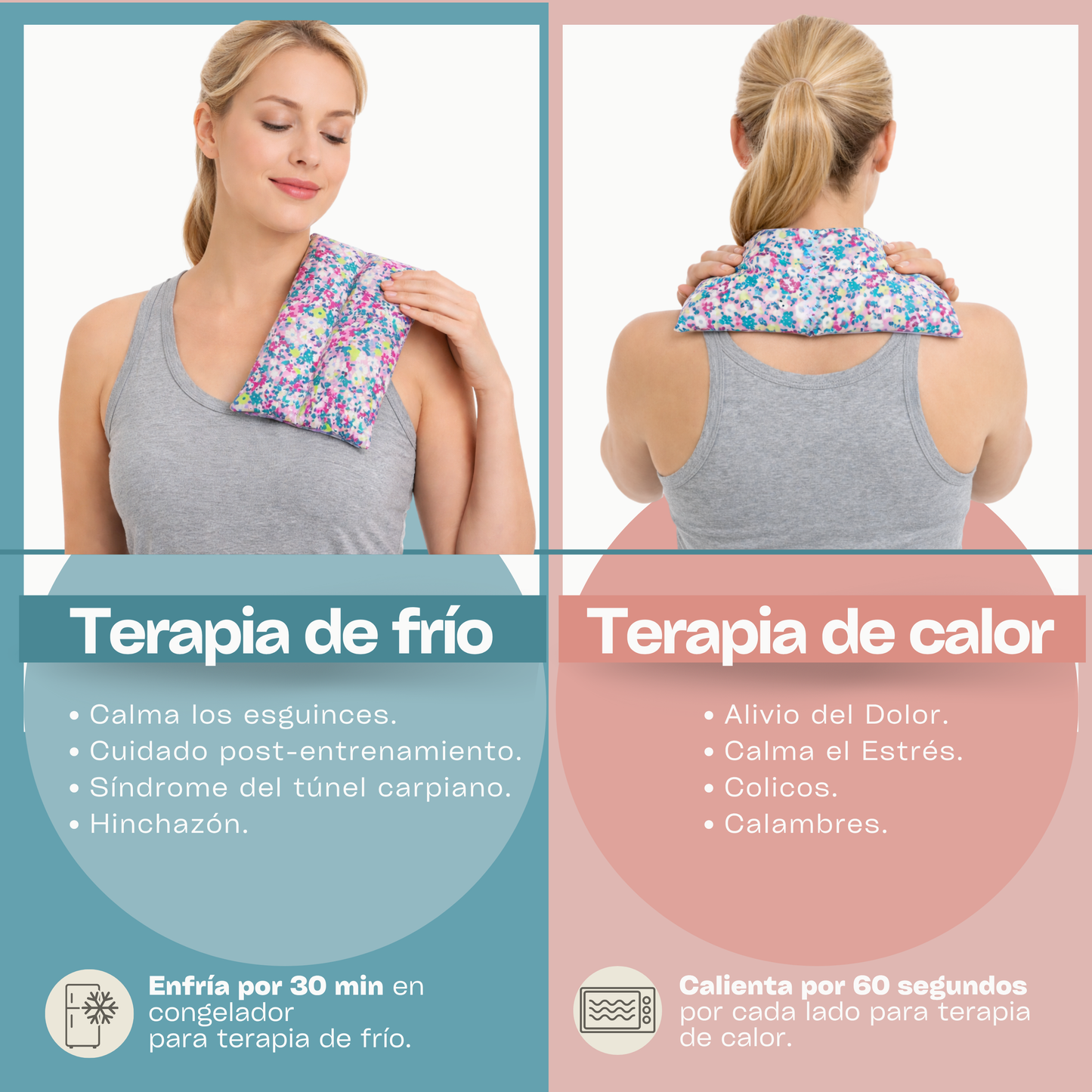 Compresa Térmica Mediana — Mijo y Menta | Flores