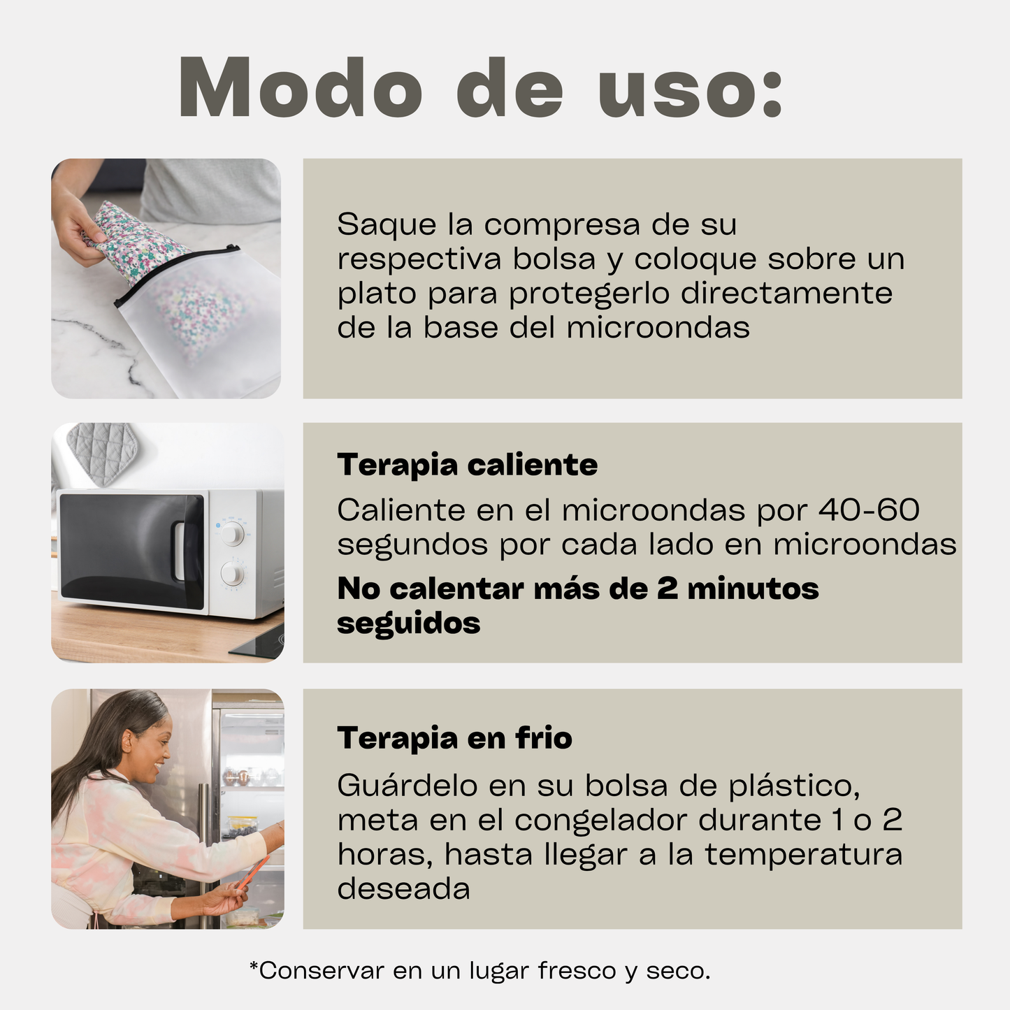 Compresa Térmica Mediana — Mijo y Menta | Flores