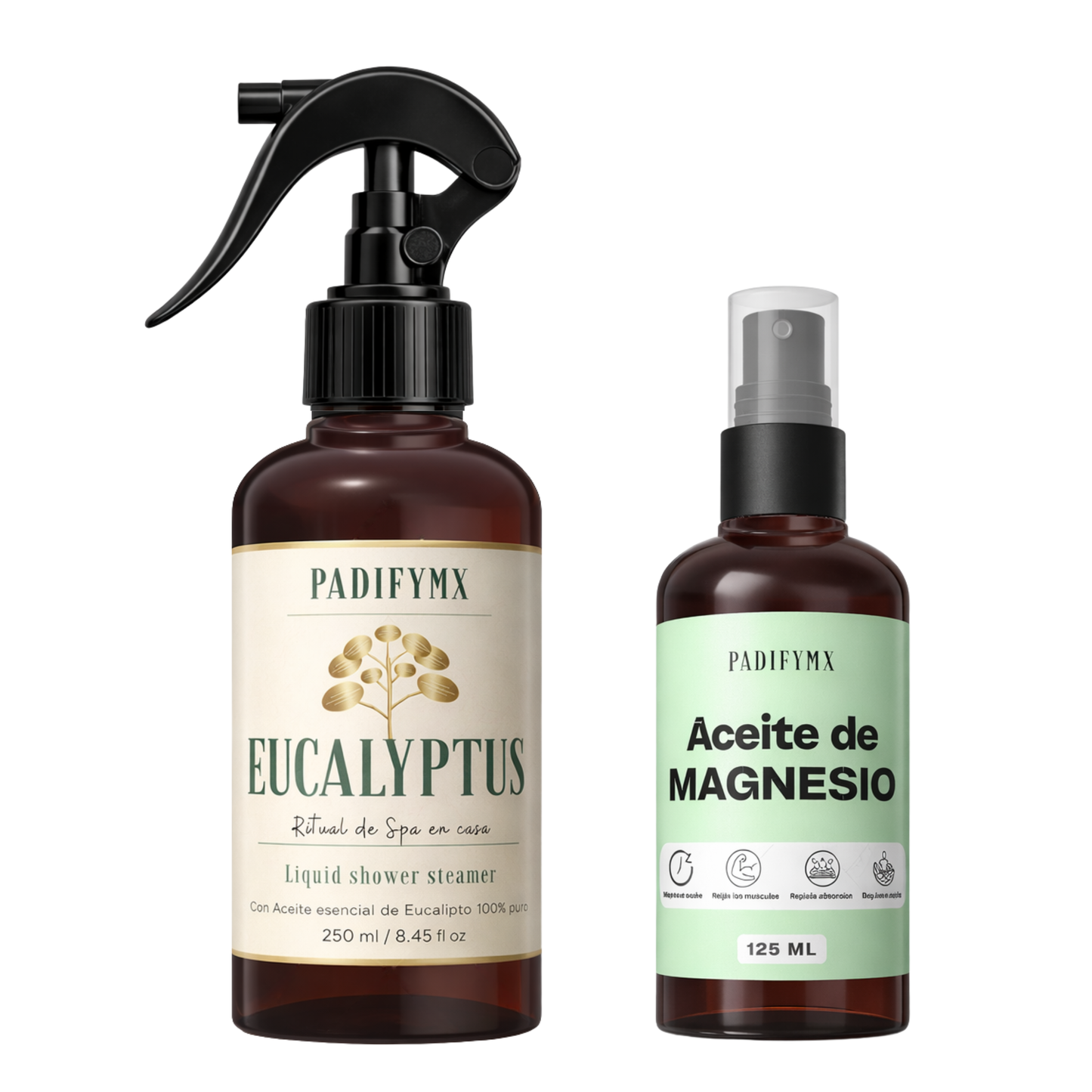 Kit Anti-Estrés Express — Aceite de Magnesio + Shower Steamer Eucalipto
