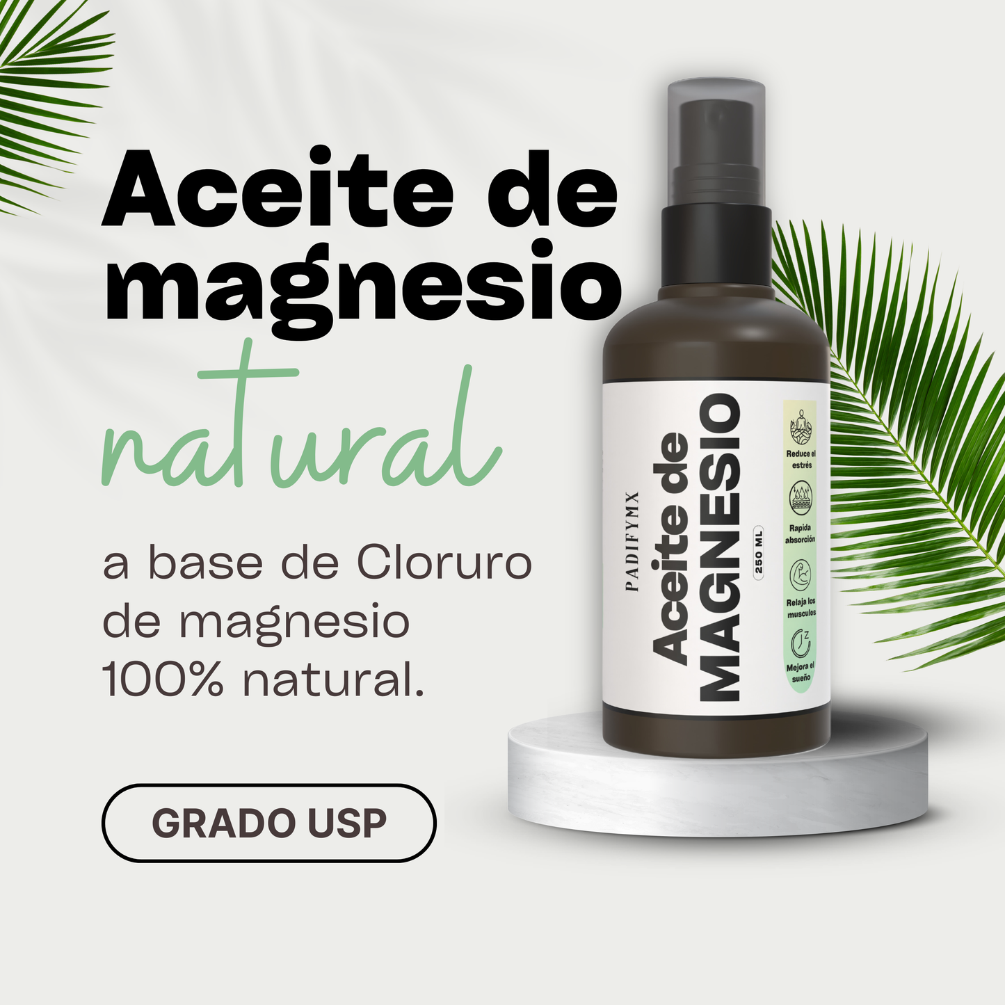 Aceite de Magnesio Natural — Relaja y Reduce Estrés